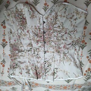 Floral overbust corset